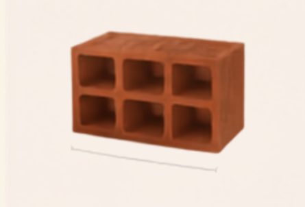 Bloque N.° 5 de arcilla, seis celdas